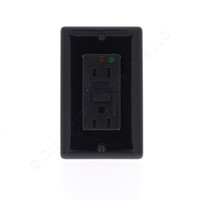 Hubbell 15A SNAP-Connect Black Self-Test Hospital GFCI Outlet Receptacle GFRST82SNAPBK