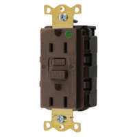 Hubbell 15A SNAP-Connect Brown Self-Test Hospital GFCI Receptacle GFRST82SNAP