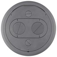 Hubbell 10" Furniture Feed Cover for Concrete Fire Rated Poke Through Gray