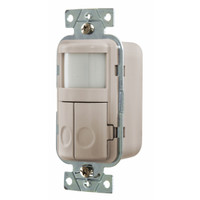 Hubbell Light Almond Occupancy Sensor No Neutral 2-Circuit PIR 120VAC WS1020LA