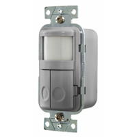 Hubbell Gray Occupancy Sensor Switch w/Nightlight No Neutral 2-Circuit WS1020NGY