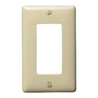 Hubbell Ivory 1-Gang Rocker Switch Wallplate GFCI/Decorator Outlet Cover WP26I