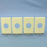 4 Leviton Almond 1-Gang Standard 1.406" Receptacle Wallplate Outlet Covers 82004