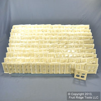 200 Leviton Almond Residential 2-Gang Outlet Duplex Receptacle Wallplates 82016