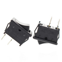 2 Leviton Black Snap-In Mini Rocker Panel Switches ON/OFF 10A 125V Single Pole/Throw SPST Micro MR002