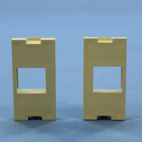 2 Leviton Ivory 1-Port MOS Quickport Adapter Wallplate Insert Modules 41291-1MI