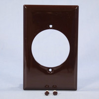Cooper Brown 2.15" Receptacle Mid-Size 1-Gang UNBREAKABLE Wallplate 30A 50A Power Outlet Cover PJ724B