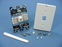 Leviton White QUICKCONNECT Wall Mount Phone Jack Type 630A Telephone Outlet 40253-W