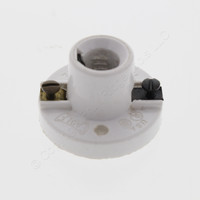 Cooper White Miniature Base Keyless Cleat Lampholder Light Socket 75W 125V 303