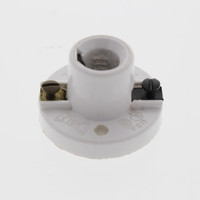 Cooper White Miniature Base Keyless Cleat Lampholder Light Socket 75W 125V 303