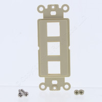 Cooper Ivory 3-Port 110 Style Decorator Mounting Strap Wallplate Cover 5523-5EV