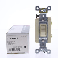 Cooper Ivory Industrial Grade Single Pole Toggle Switch 20A 120/277V AC AH1991I