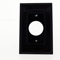 Cooper Black 1.406" Mid-Size UNBREAKABLE Receptacle Wallplate Outlet Cover PJ7BK