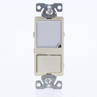 Cooper Lt Almond  LED Single Pole Switch w/Dimmable Nightlight 1-Watt 7738LA-K-L