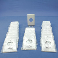 25 Hubbell White 1.406" UNBREAKABLE Nylon Receptacle Wallplates 1-Gang Outlet Cover NP7W