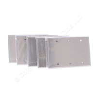 5 Cooper ANTIMICROBIAL 3-Gang Stainless Steel Blank Cover Wallplates Box Mount