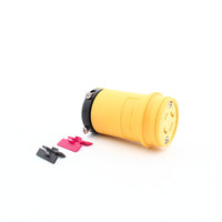 Eaton Yellow Corrosion Resistant Twist Turn Locking Connector Plug NEMA L16-20R 20A 480V 3 Phase L1620CY