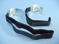 2 Leviton Recloseable J-Hook Plenum Hook and Loop Patch Cable Tie Straps 46700-SLG