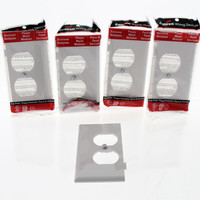 5 Cooper White Mid-Size 1-Gang Sectional Duplex Receptacle Wallplate Cover STE8W