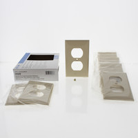 10 Eaton Ivory UNBREAKABLE Nylon Duplex Receptacle Wallplate Outlet Covers 5132V