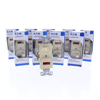 10 Eaton #277V Ivory Pilot Light Toggle Wall Switches Single Pole 15A 120V
