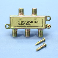 Eagle 900 MHz 4-Way Type F Coaxial Video Distribution Splitter 2080-4