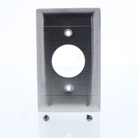 Pass and Seymour NON-MAGNETIC Type 302 Stainless Steel 1-Gang 1.406" Receptacle Outlet Wallplate LINED Cover SS7-D