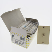 10 Eagle Station Wire 6 Conductor Screw Connection Telephone Modular Jacks With Cover TWD3522V