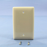 Hubbell Light Almond Unbreakable Mid-Size Cover 1-Gang Nylon Blank Wallplate Box Mount NPJ13LA