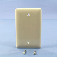 Hubbell Commercial Grade Light Almond Unbreakable Nylon Mid-Size LARGE Cover Blank Wallplate Wall Plate NPJ13LA