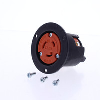 Eaton Orange Twist Turn Locking Flanged Outlet L10-20R 20A 125/250V AHCL1020FO