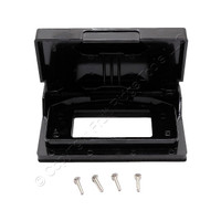 Eaton Black Weather Resistant Horizontal Decorator Self-Closing Cover S3966BK