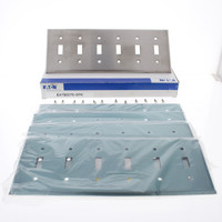 5 Eaton NON-MAGNETIC Stainless Steel 6-Gang Toggle Switch Cover Wallplates 93076