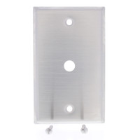 Eaton NON-MAGNETIC Stainless Phone TV Cable Box Mount Wallplate .375" Opening 93696