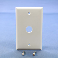 Eaton White Telephone/Coaxial Cable Wallplate Cover .625" Hole 2159W