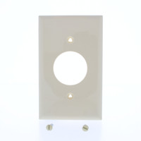 Eaton Ivory Standard 1-Gang 1.406" UNBREAKABLE Single Outlet Receptacle Wallplate Cover 5131V
