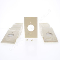 15 Eaton Ivory Standard 1.406" UNBREAKABLE Single Outlet Receptacle Wallplate Covers 5131V