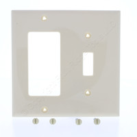 Eaton Ivory Unbreakable Toggle Switch Plate Decorator GFCI Cover Wallplate 5153V