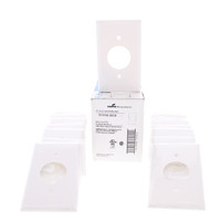 15 Eaton White Standard 1.406" UNBREAKABLE Single Outlet Receptacle Wallplate Covers 5131W