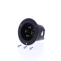 Eaton Black L20-30P Twist Turn Locking Flanged Inlet 30A 347/600V 3�Y AHCL2030FI