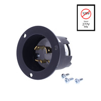 Eaton Gray Twist Turn Locking Flanged Inlet L7-20P 20A 277V 2P3W AHCL720FI