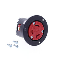 Eaton Red Twist Turn Locking Flanged Outlet NEMA L8-30R 30A 480V AHCL830FO