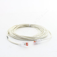 Hubbell Low Diameter Patch Cord Cat 6 White 20 Ft Ethernet Network Cord HCL6W20