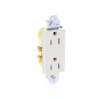 Hubbell Lt Almond Tamper Resistant Decorator Outlet 5-15R 15A RRD15KLATR NO EARS