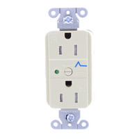 Hubbell SNAP5262IS Ivory SnapConnect SURGE Suppressor Outlet Tamper Resistant Receptacle 15A