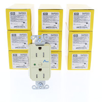 10 Hubbell SNAP5262IS Ivory SnapConnect SURGE Suppressor Outlets Tamper Resistant Receptacle 15A