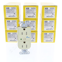 10 Hubbell SNAP5262IS Ivory Snap-In Transient Voltage Surge Suppressor Receptacle Outlets Tamper Resistant 5-15R