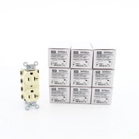10 Hubbell SNAP5362ALA Almond SnapConnect Outlet Receptacles Spec Grade 20A