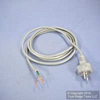 Pacific Mueller Gray Light duty Flexible PVC Multi-Conductor 300V European Cord Cable H03VV-F3G