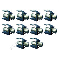 10 Leviton Black Quickport Gold Cable Connector Jacks Coax Binding Post 40831-BE